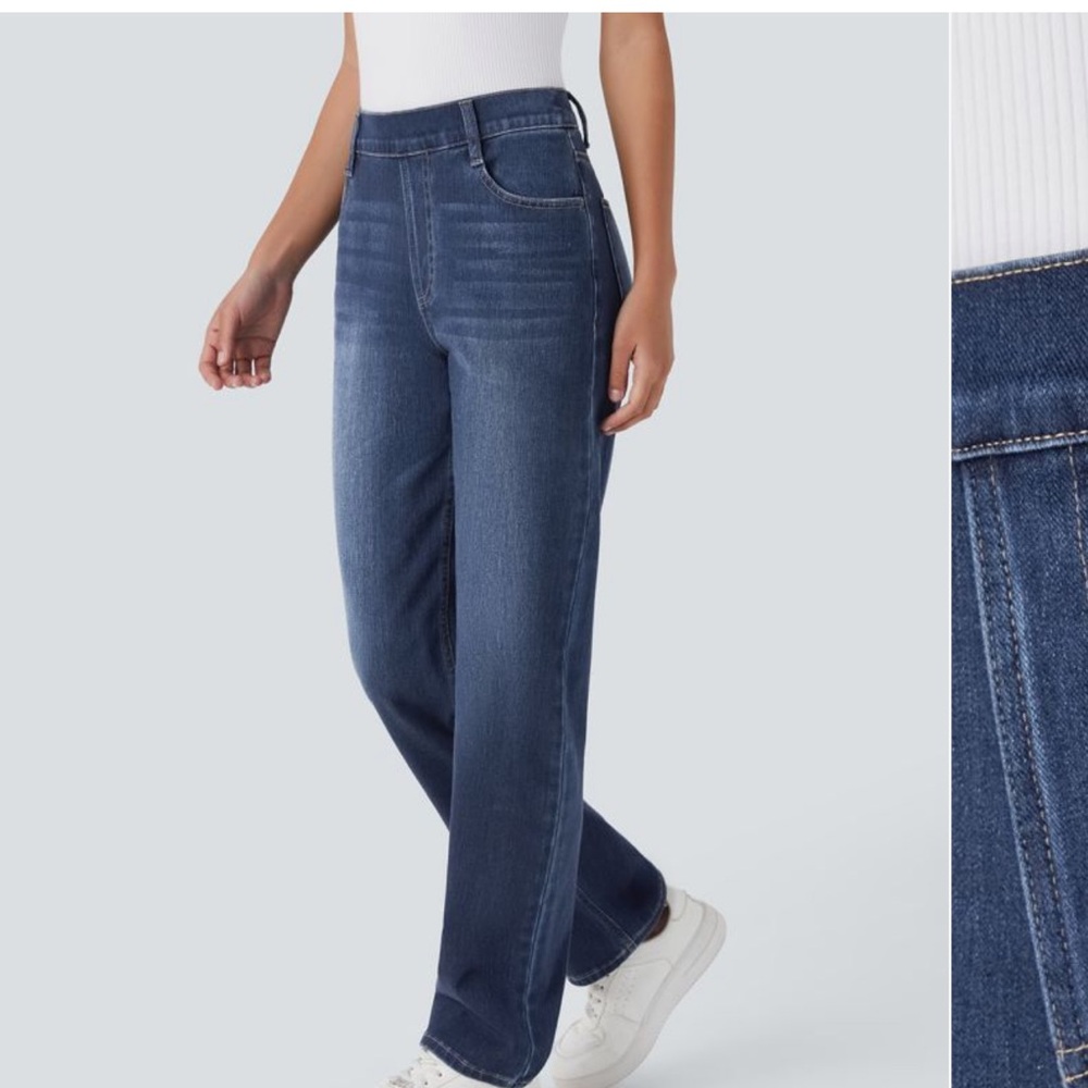 HALARA High Rise Blue Women's Jeans - Picture 7 of 7